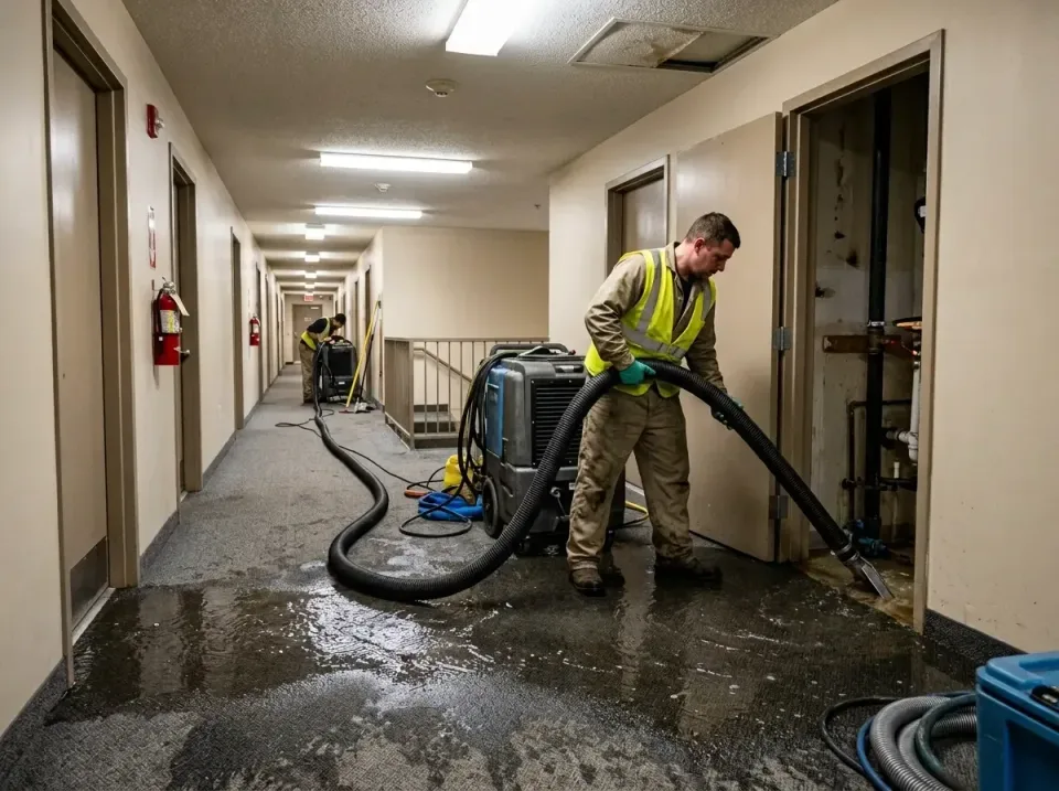 multi-unit-apartment-hallway-f-005 — frequently asked questions, Emergency Burst Pipe Water Extraction & Removal in Delafiel…
